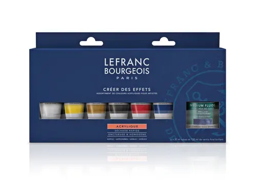 Lefranc Bourgeois Acrilico Fine - Set Scoperta 6x20ml + Medium 120ml