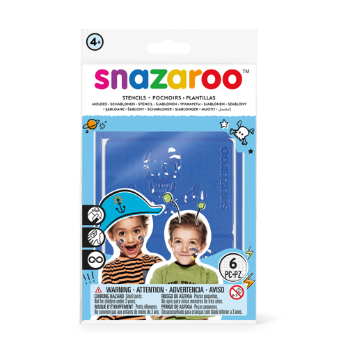 Snazaroo 6 Stencil Ragazzi