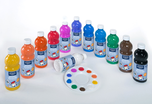 Lefranc Bourgeois Enfants Tempera a Dito Assortimento di 12 flaconi da 500 ml