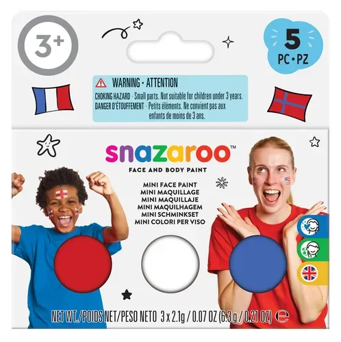 Snazaroo Kit a tema bandiera - Rosso Bianco Blu