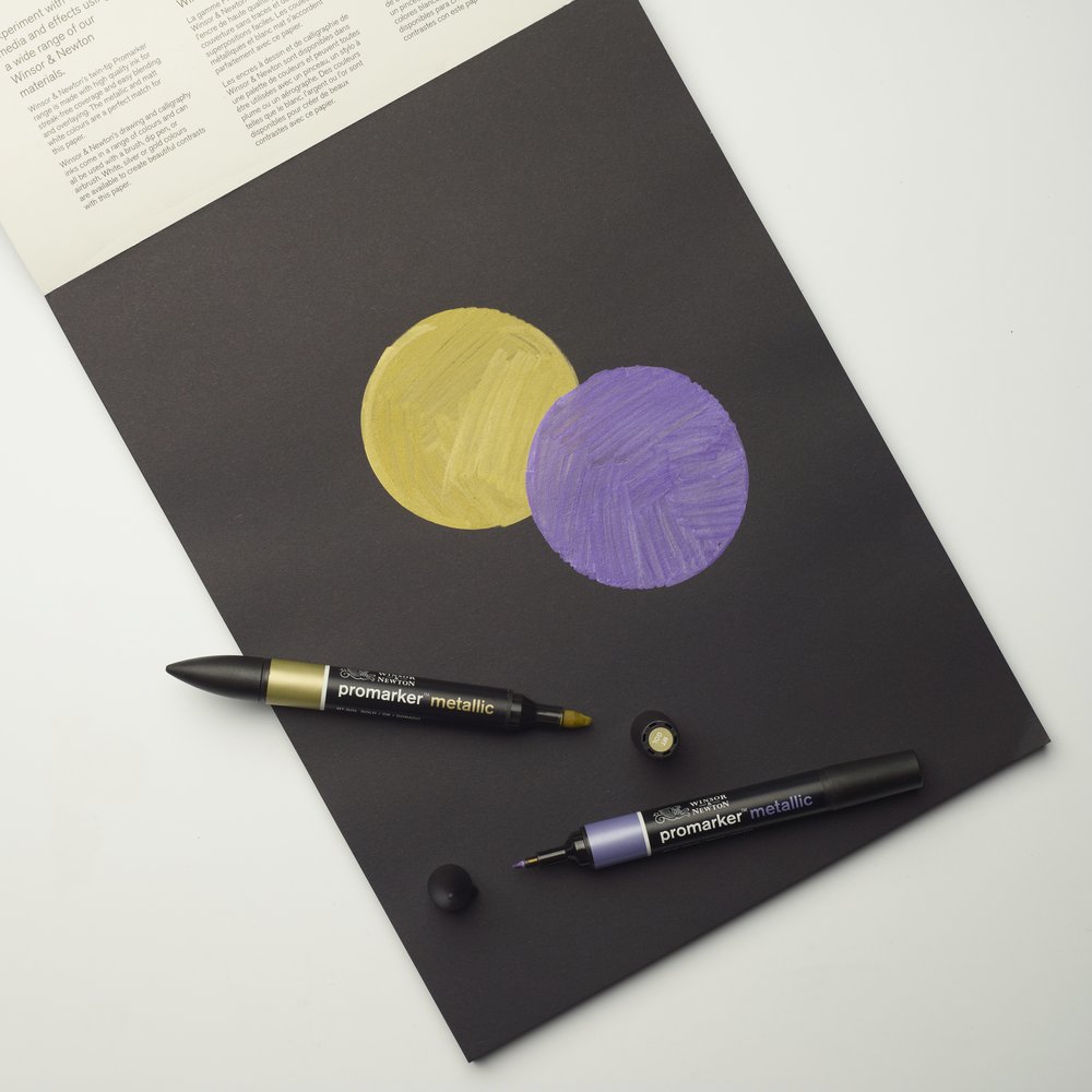 Winsor & Newton Black Mixed Media Pad 200gsm/120lb - 28x36cm