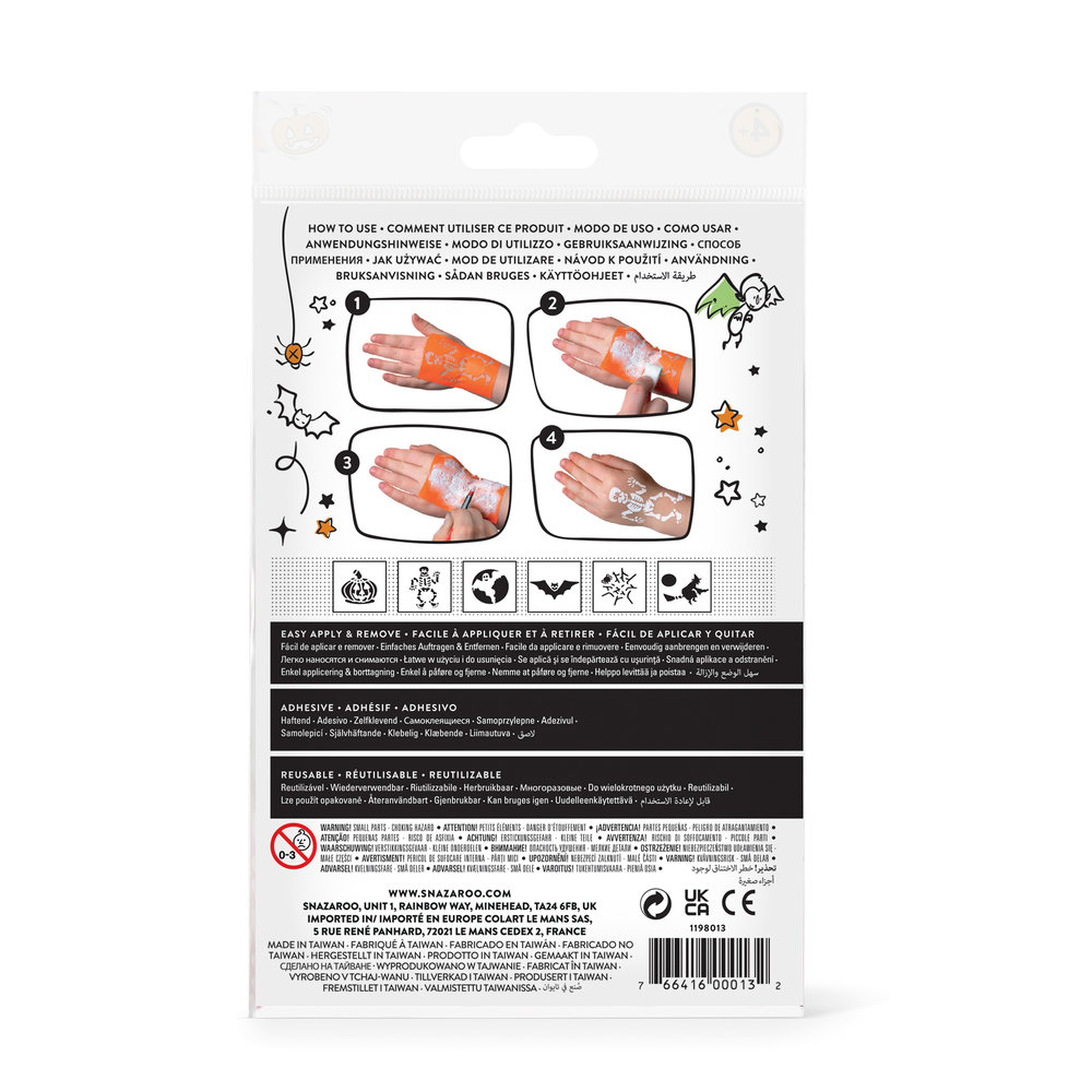 Snazaroo Halloween Stencils - Set of 6 - Universal