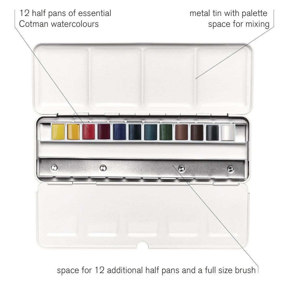 Cotman Watercolour Customisable Travel Tin