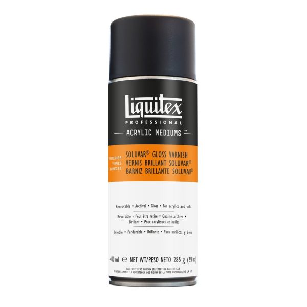 Liquitex Professional Mediums, Soluvar Gloss Varnish Spray