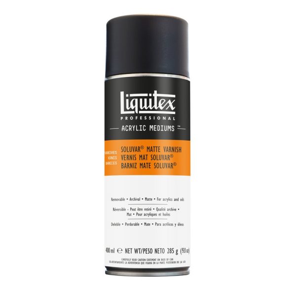 Liquitex Professional Mediums, Soluvar Matte Varnish Spray