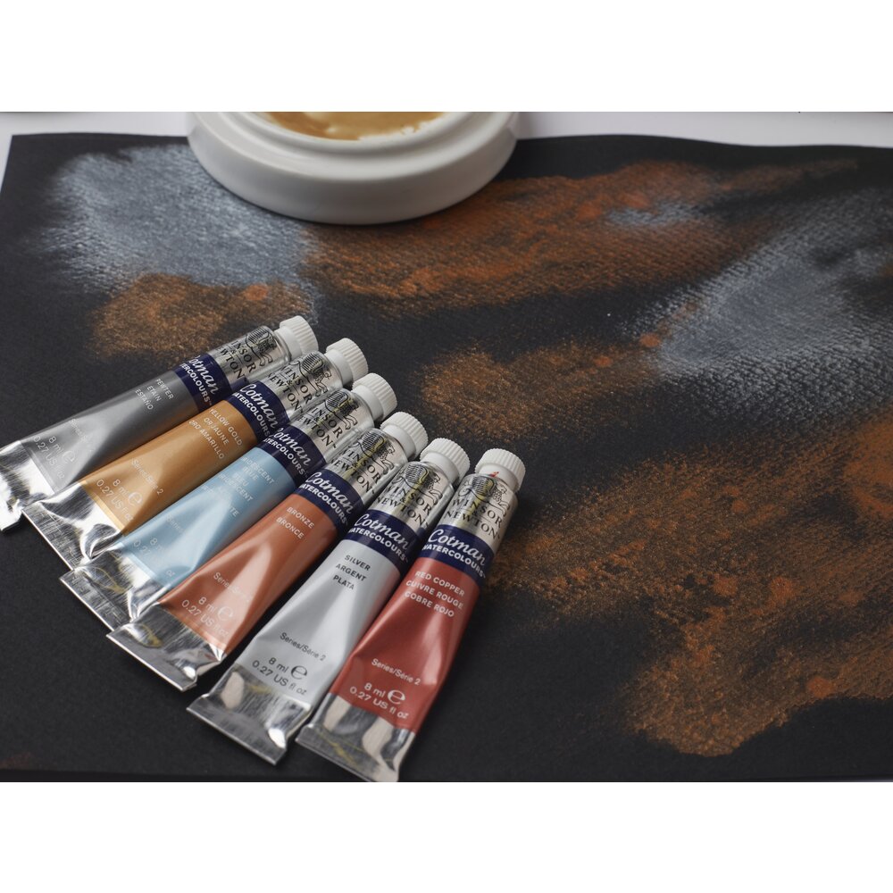 Winsor & Newton Cotman Watercolour Metallic Collection 6 Tubes Set