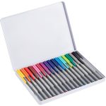 edding 55 fineliner metal box of 16 assorted