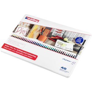 edding color pen medium 1300 metal box of 40 assorted