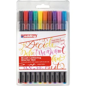 edding 1340 brush lettering starter set of 10 assorted