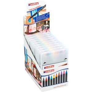 edding 1340 brush pen display of 10 assorted