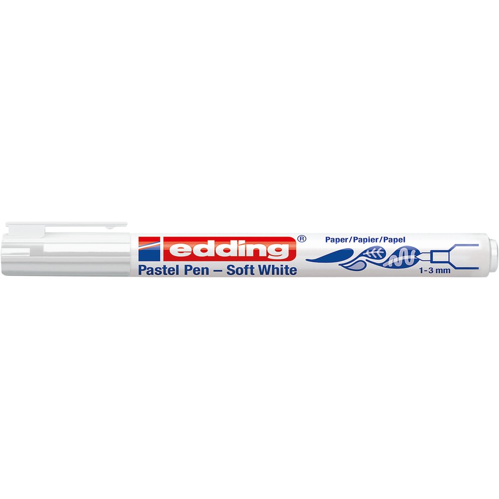 edding 1500 pastel pen white