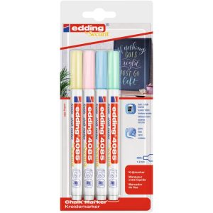 edding 4085 chalk marker blister of 4 assorted pastel