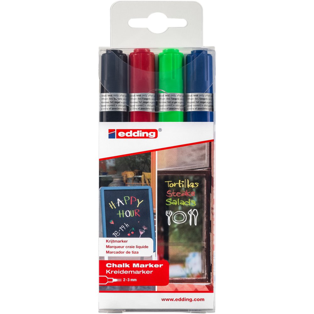 edding 4095 chalk marker set of 4 assorted