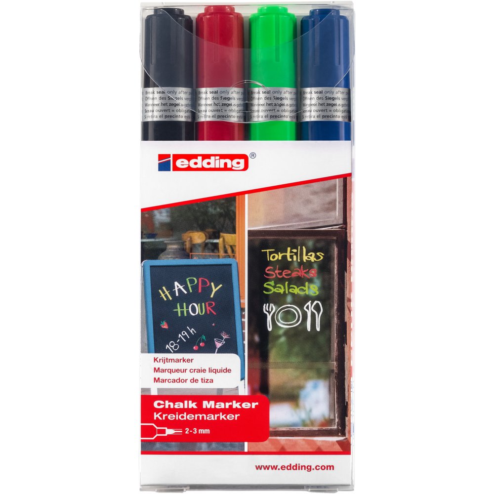 edding 4095 chalk marker set of 4 assorted