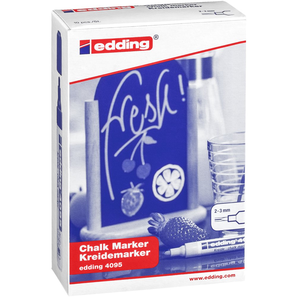 edding 4095 chalk marker folding box of 10 assorted