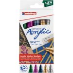 edding 5100 acrylic marker medium set of 5 assorted festive