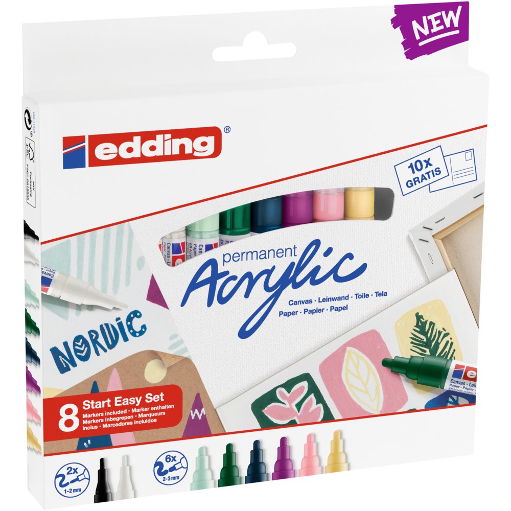 edding acrylic start easy set nordic