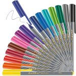 edding 55 fineliner metal box of 16 assorted