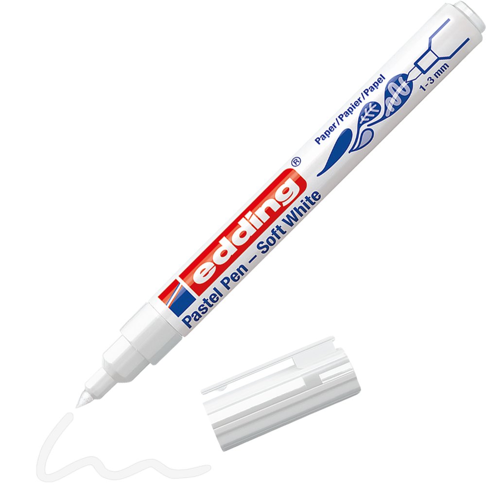 edding 1500 pastel pen white