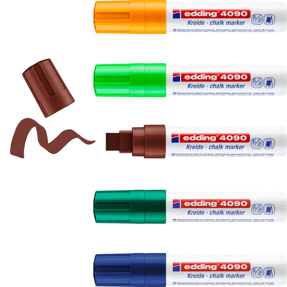 edding 4090 chalk marker folding box of 5 assorted