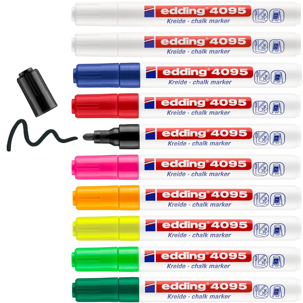 edding 4095 chalk marker folding box of 10 assorted