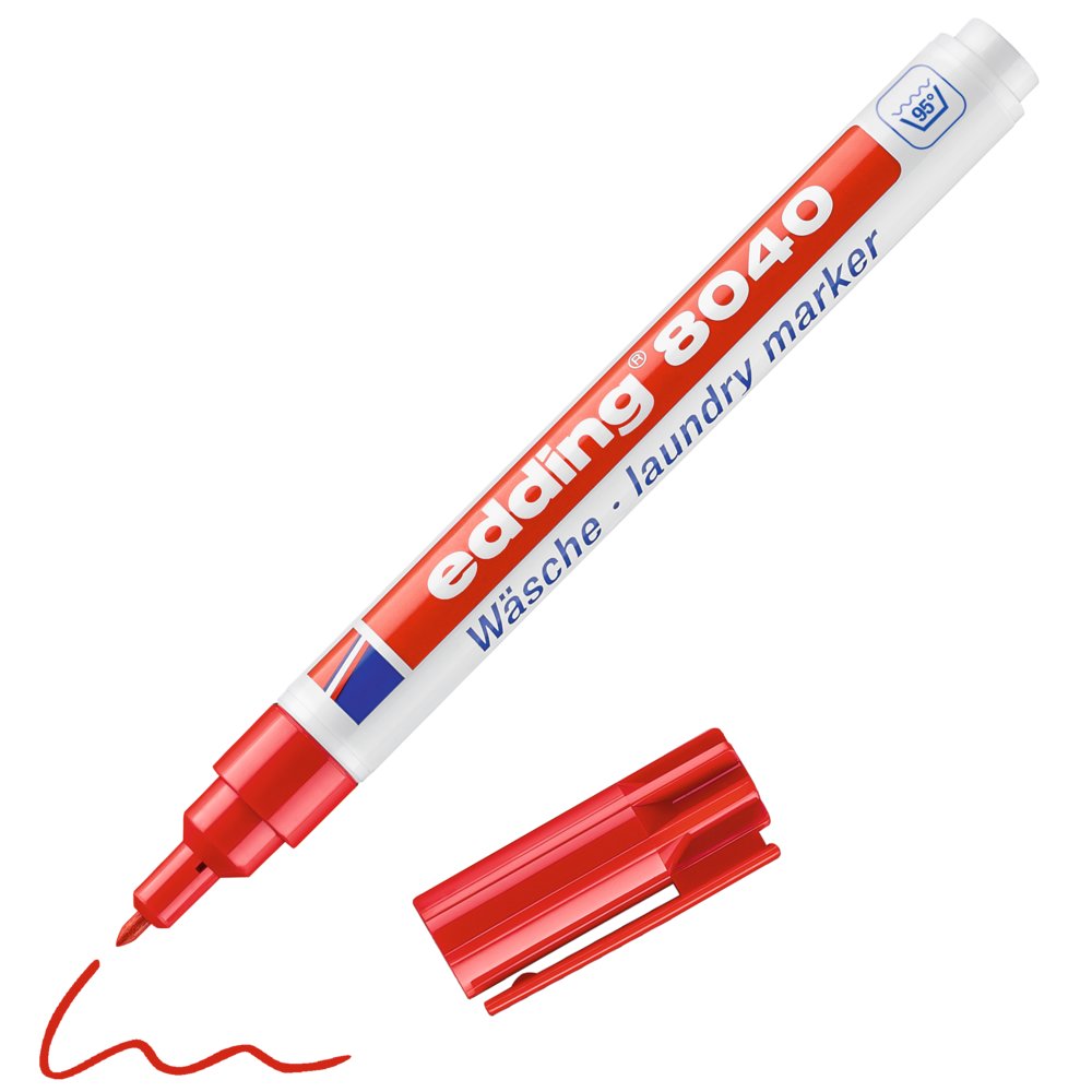 edding 8040 laundry marker red