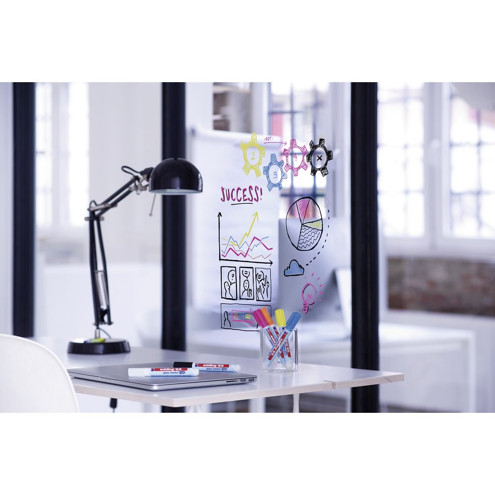 edding 95 glass marker set of 6 assorted
