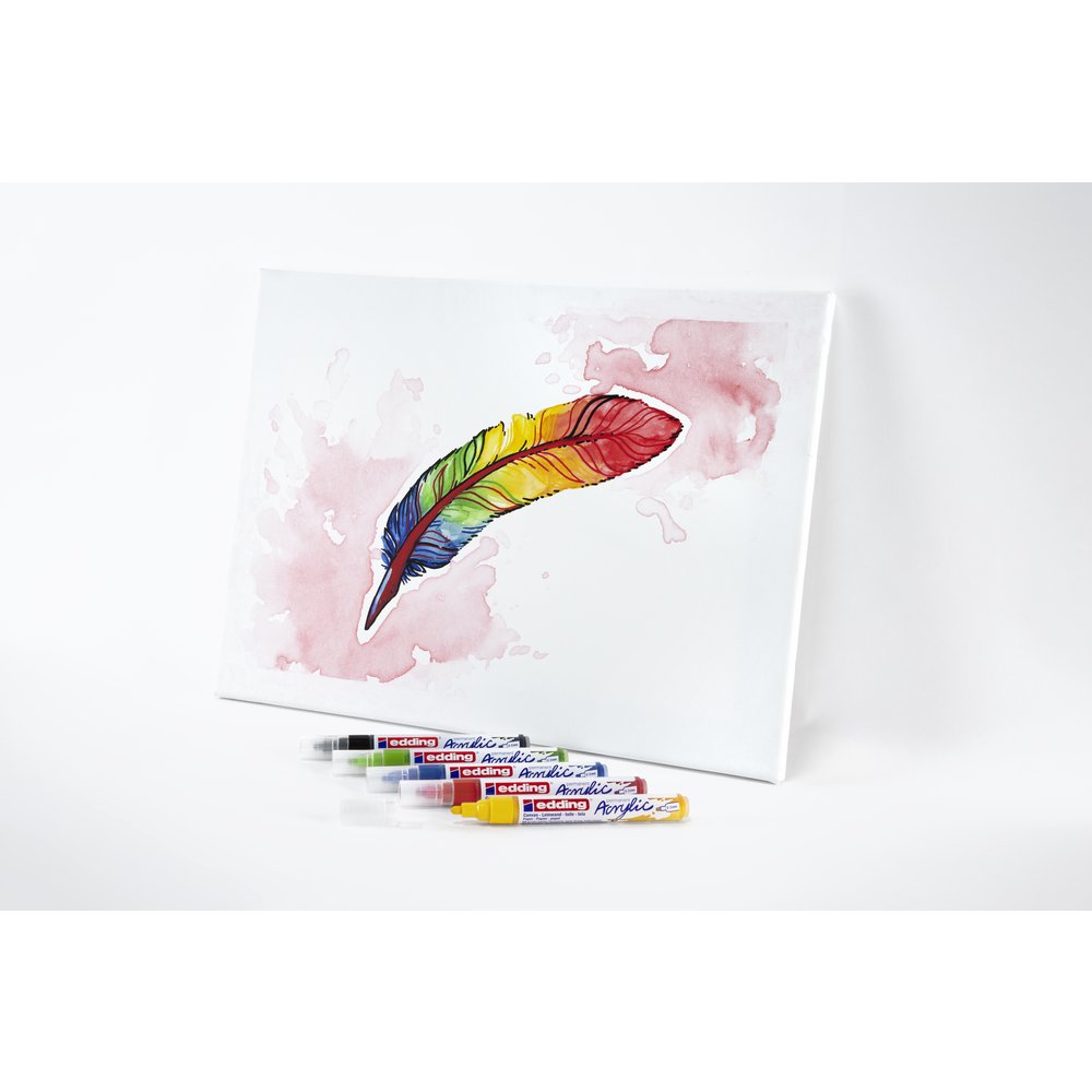 edding 5100 acrylic marker medium set of 5 assorted pastel