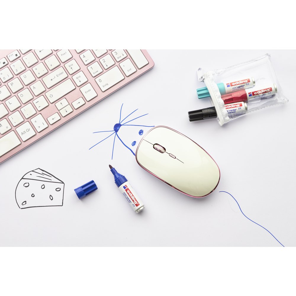 edding 0.5 mini permanent marker polybag of 10 black