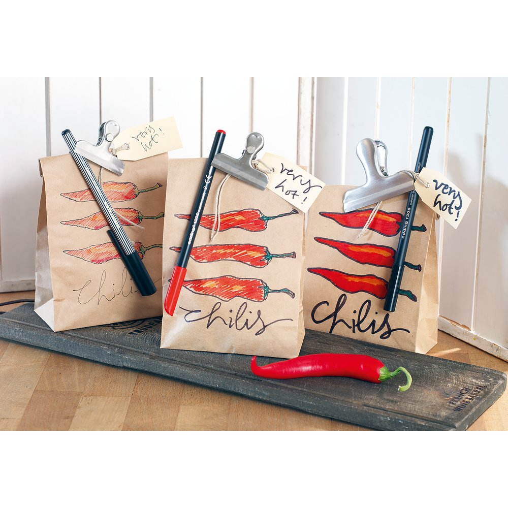 edding 55 fineliner metal box of 16 assorted