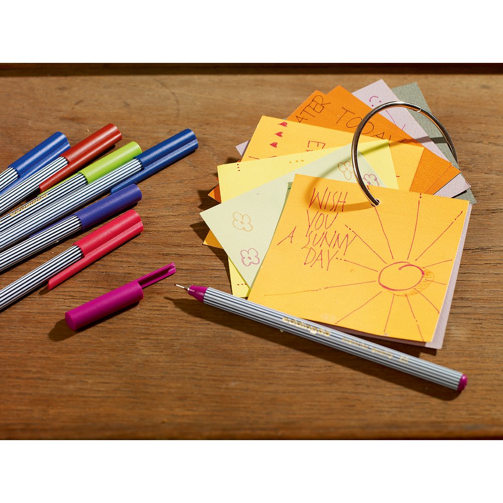 edding 55 fineliner metal box of 16 assorted