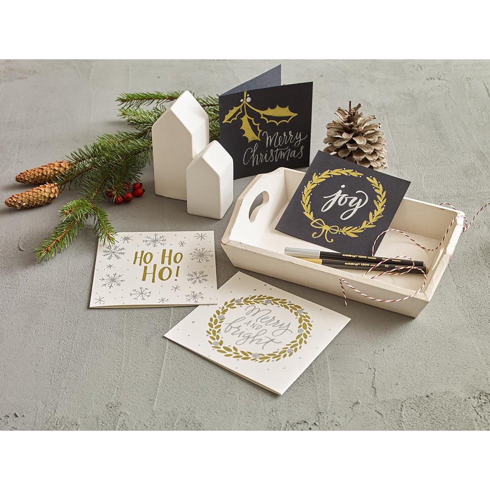 edding 1200 metallic colour pen metal box of 6 assorted