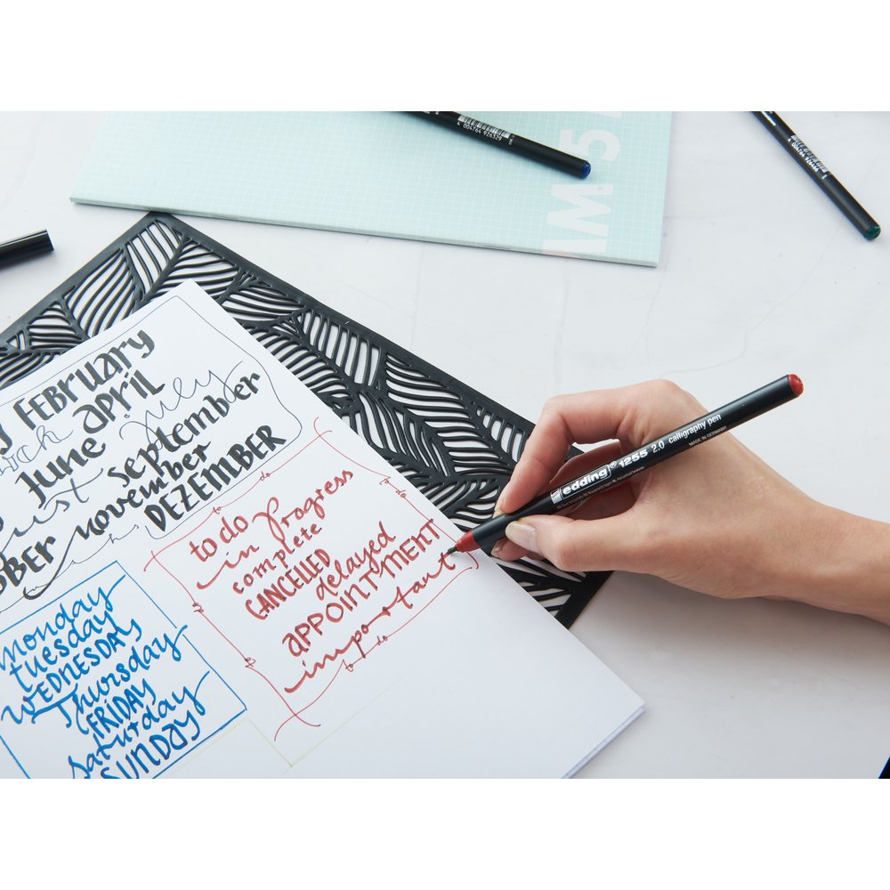 edding 1255 calligraphy pen set of 3 black