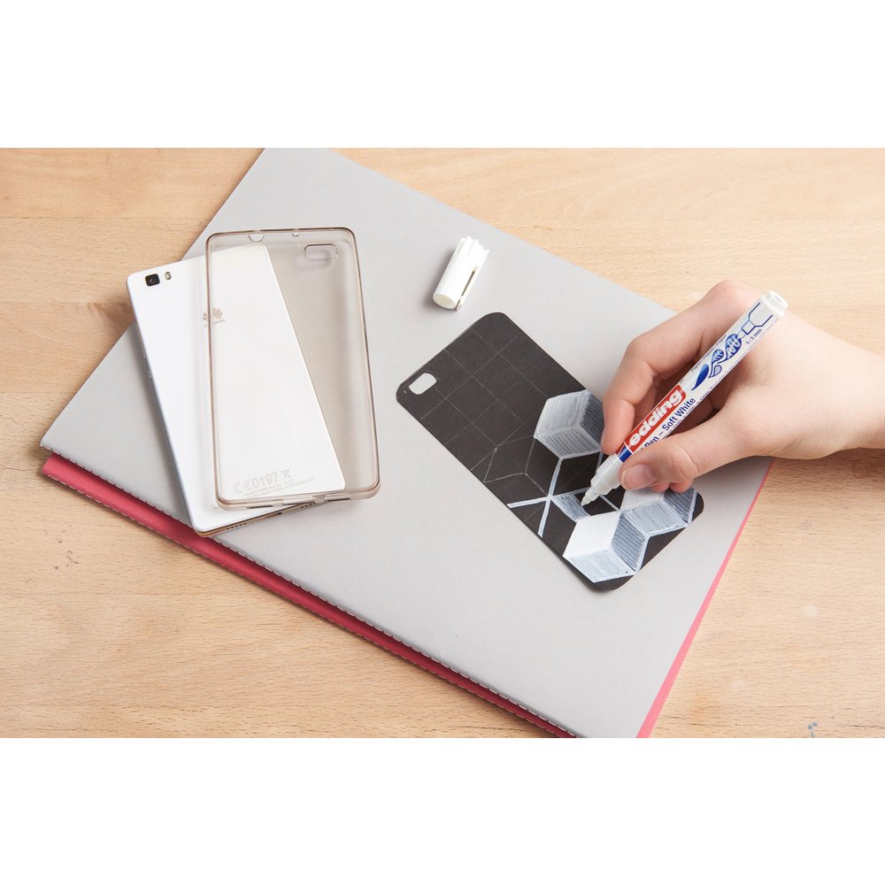 edding 1500 pastel pen white