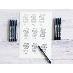 edding 1880 drawliner set of 4 black