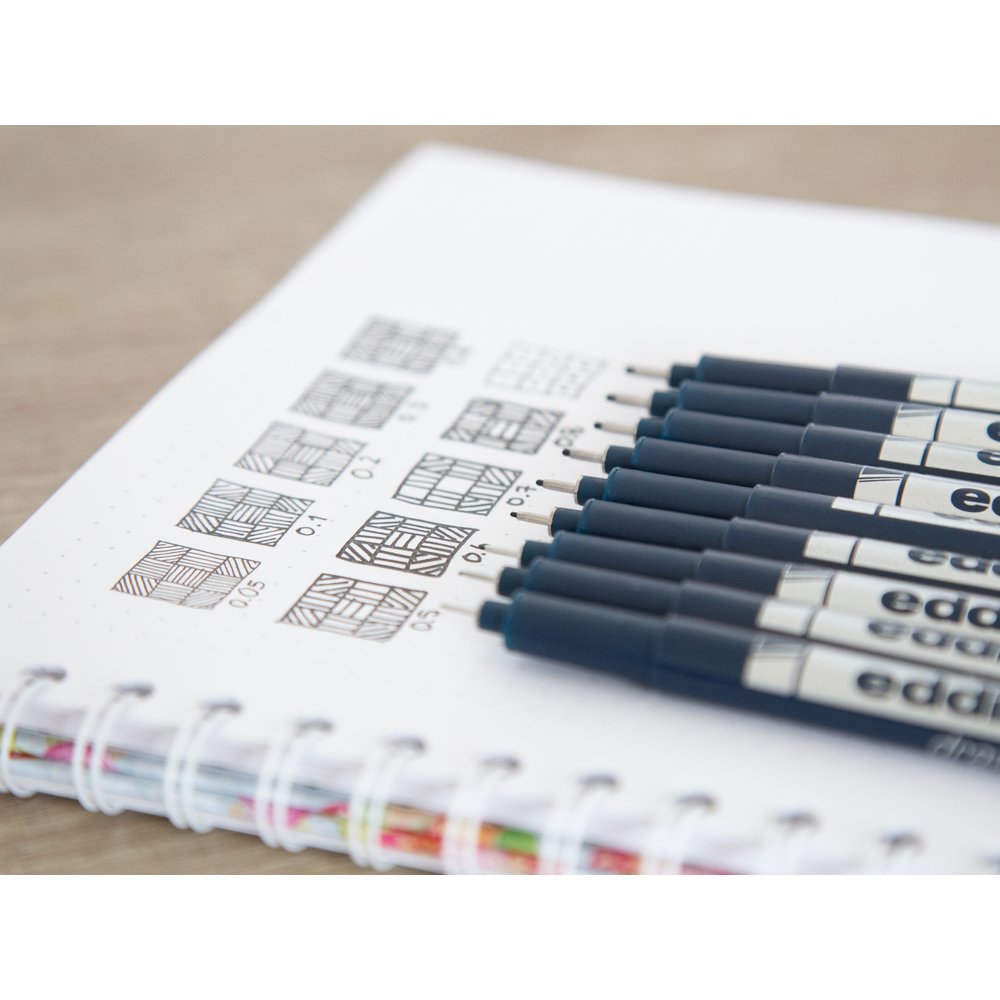 edding 1880 drawliner set of 4 black