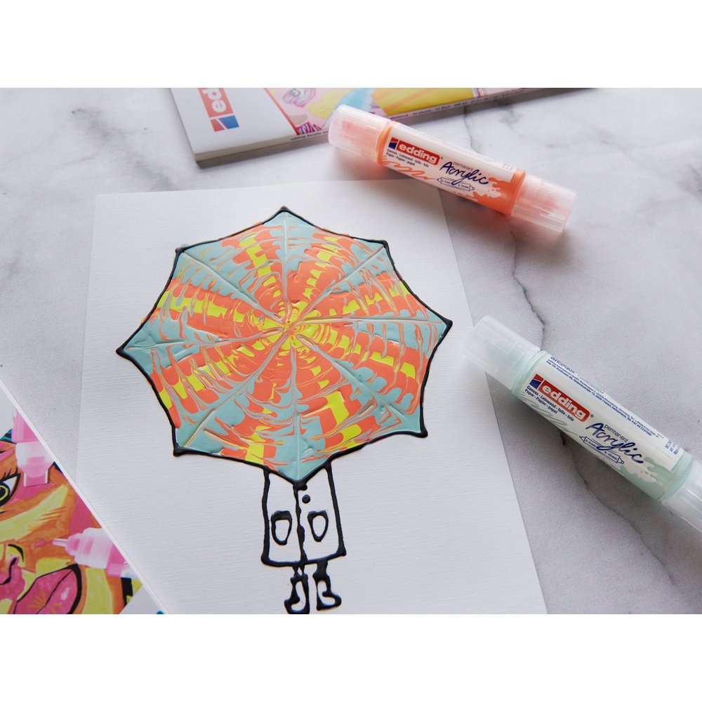 edding 5400 acrylic 3D double liner set of 5 assorted basic