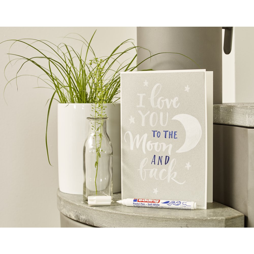 edding 1500 pastel pen white