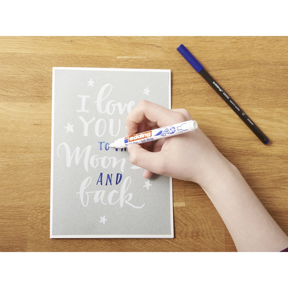 edding 1500 pastel pen white