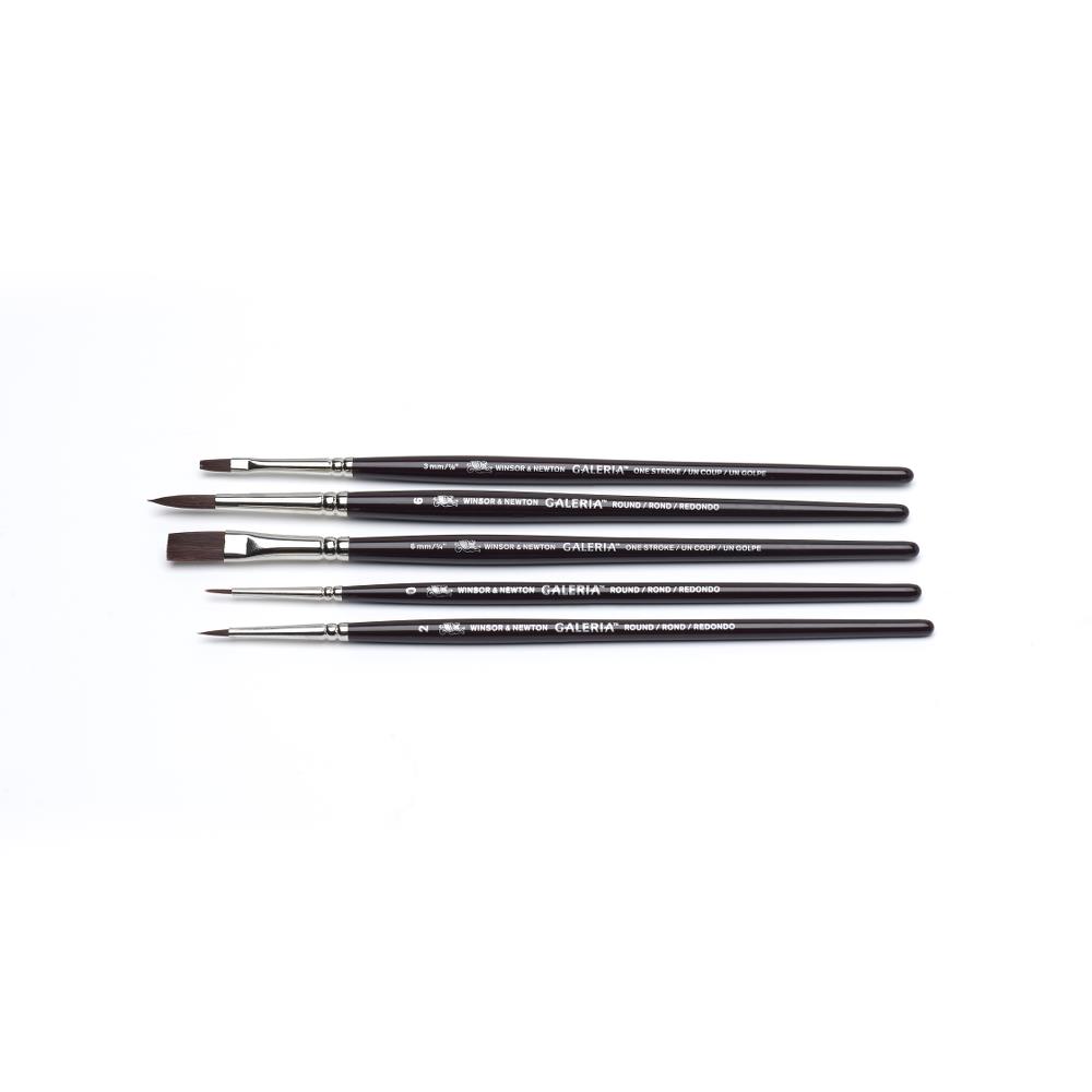 Winsor & Newton Galeria Brush Short Handle 5 Pack (2)