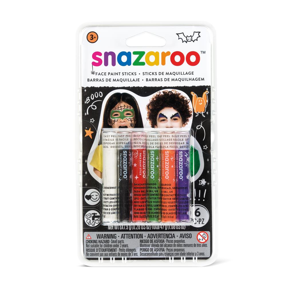 Snazaroo Halloween Face Paint Sticks - Set of 6  - US