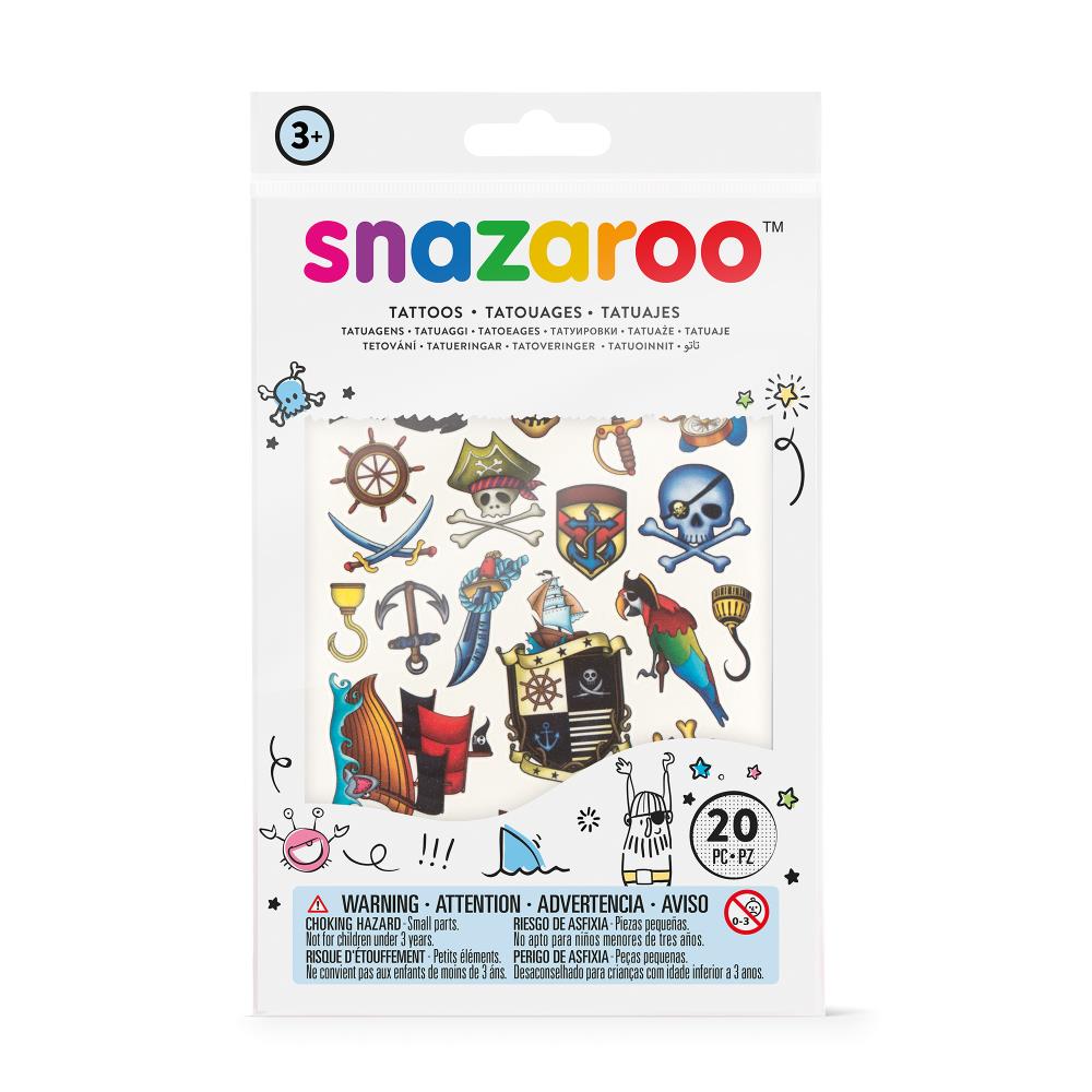 Snazaroo Adventure Temporary Tattoos- Set of 20 - Universal