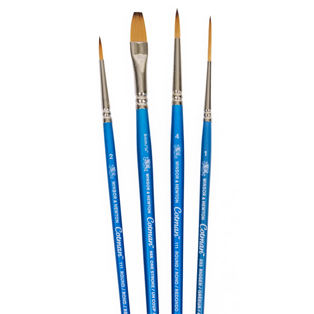 Winsor & Newton Cotman Short Handle Brush 4 Pack