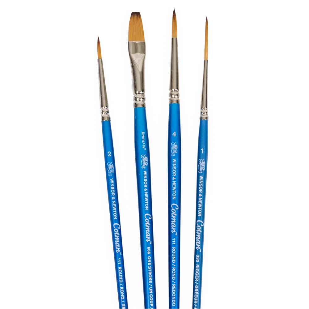 Winsor & Newton Cotman Short Handle Brush 4 Pack