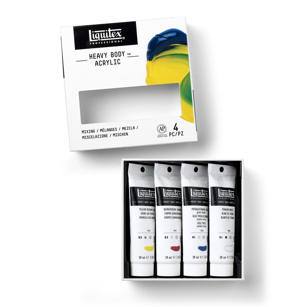 Liquitex Professional Heavy Body Acrylic Set - 4x59ml - Mixing