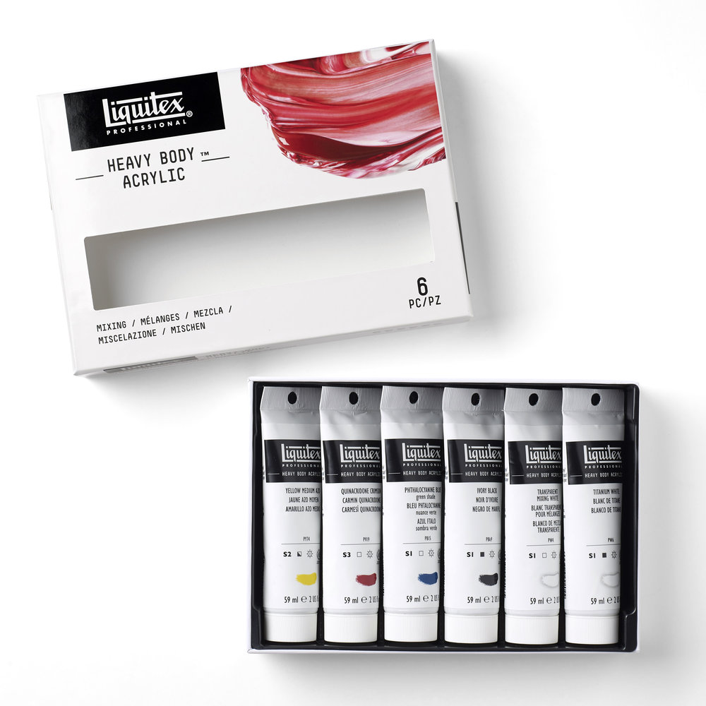 Liquitex Professional Heavy Body Acrylic Set - 6x59ml - Mixing