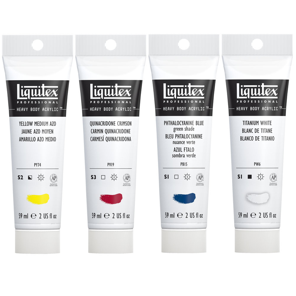 Liquitex Professional Heavy Body Acrylic Set - 4x59ml - Mixing