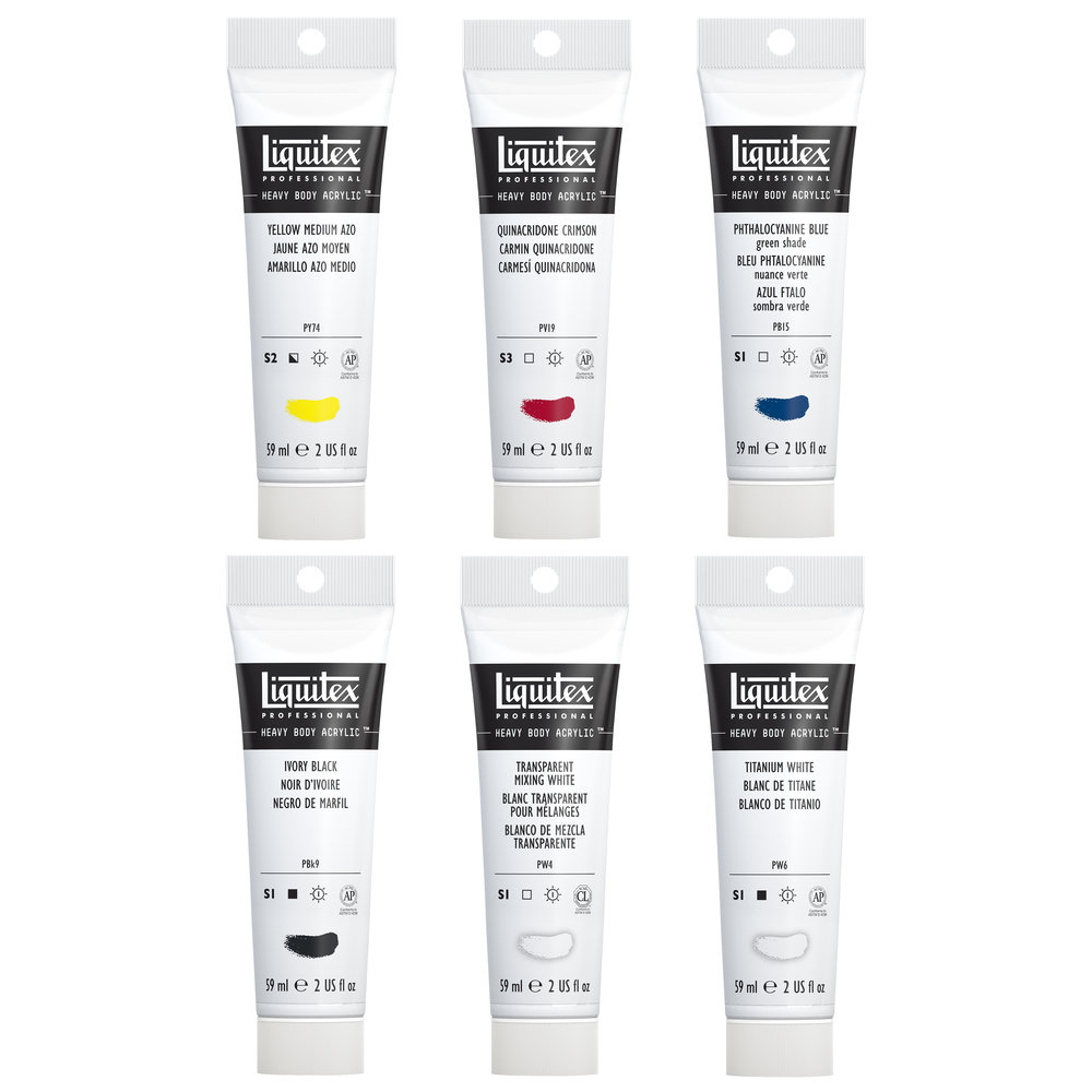 Liquitex Professional Heavy Body Acrylic Set - 6x59ml - Mixing