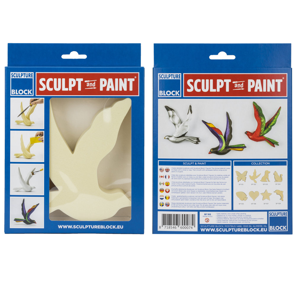 Sculpture Block - Sculpt and Paint Bird