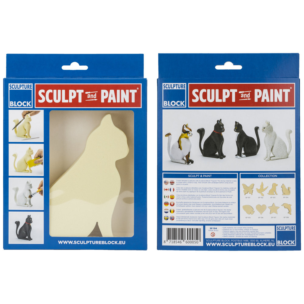 Sculpture Block - Sculpt and Paint Cat